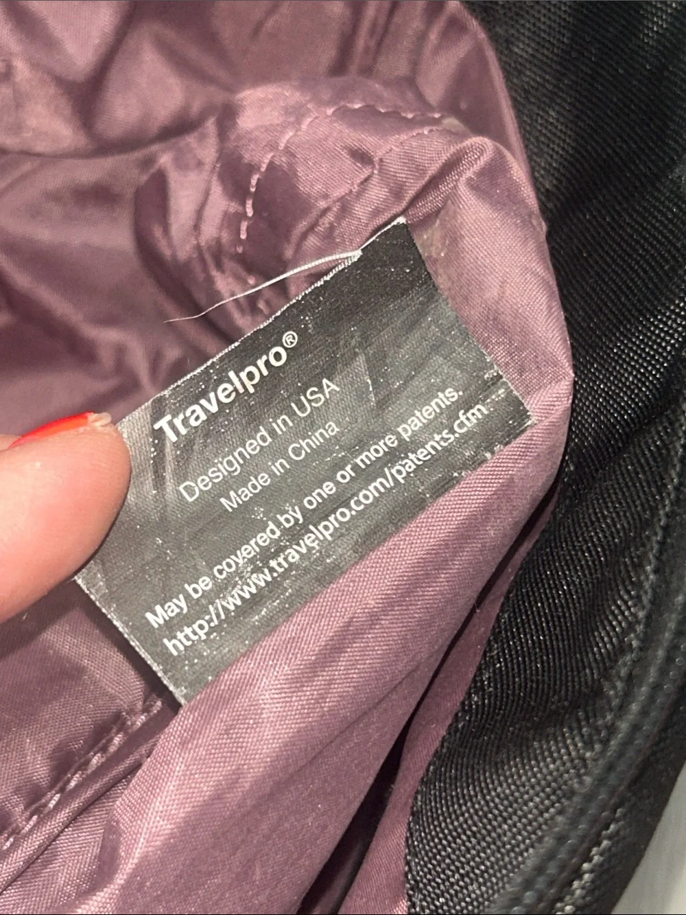 Travel Pro Pathways Laptop Luggage Tote - Black with Purple